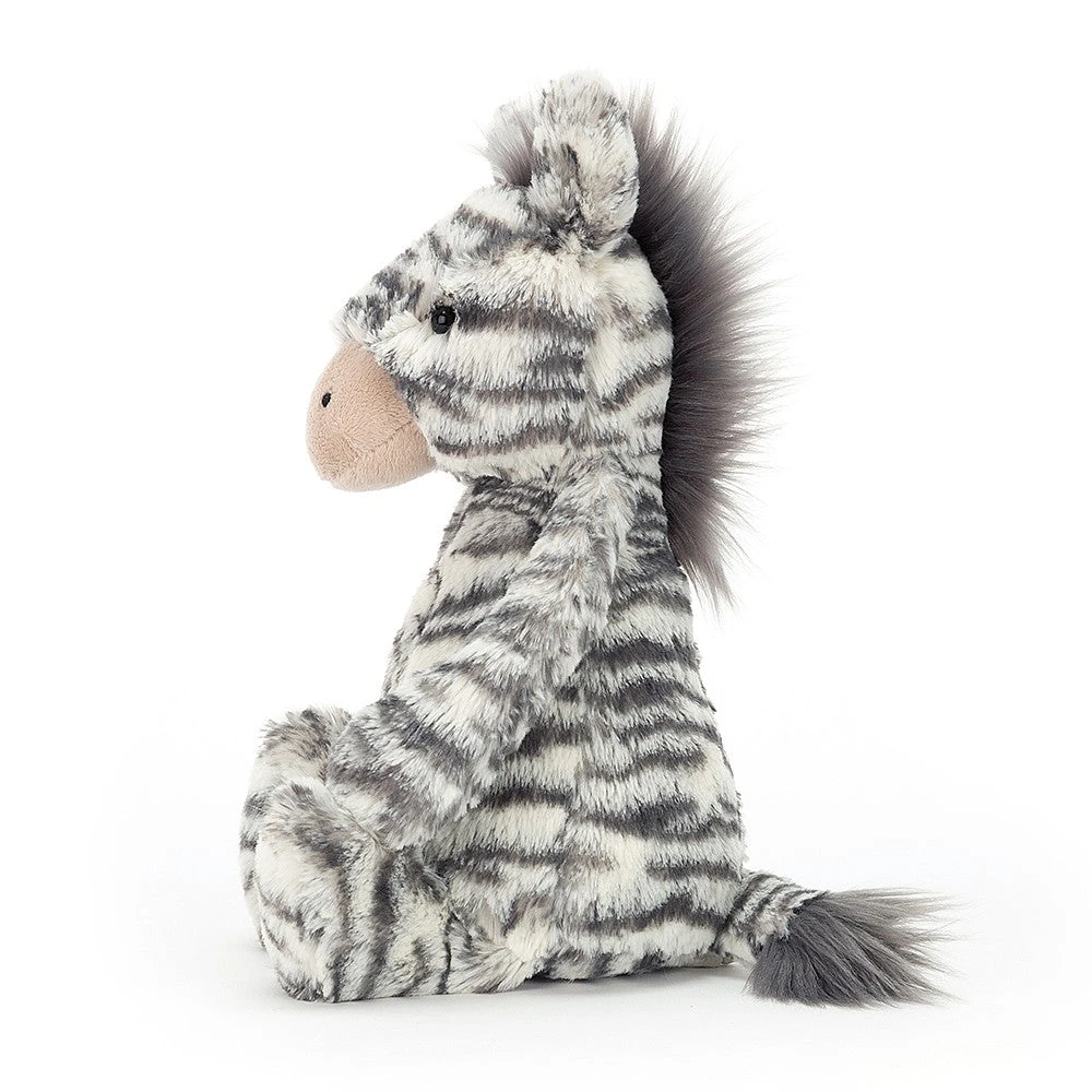 JellyCat Bashful Zebra - Medium H31cm 2 JellyCat Bashful Zebra - Medium H31cm - Image 2