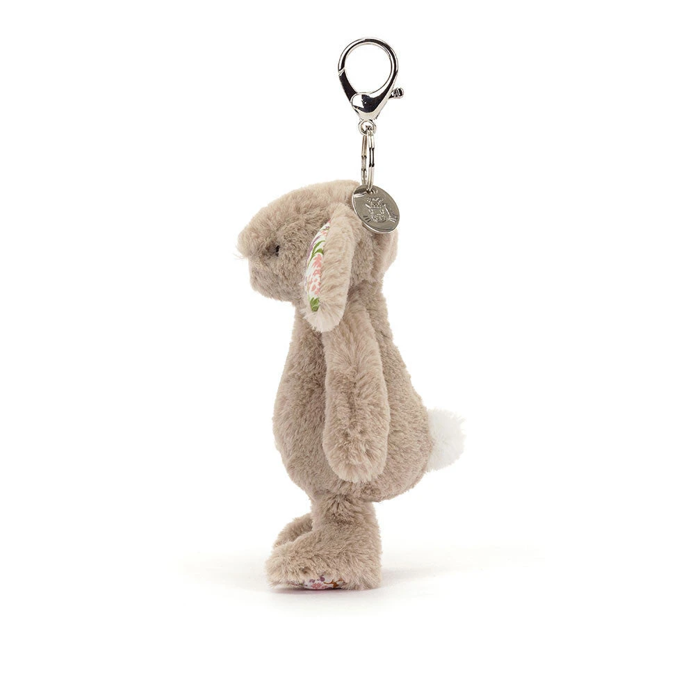Jellycat Blossom Beige Bunny 'Petal' Bag Charm 3 Jellycat Blossom Beige Bunny 'Petal' Bag Charm - Image 3