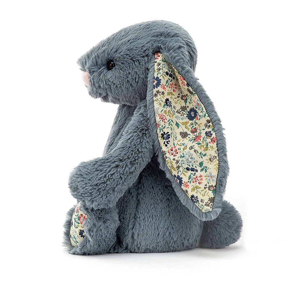 Jellycat Blossom Dusky Blue Bunny - Small H18cm 2 Jellycat Blossom Dusky Blue Bunny - Small H18cm - Image 2