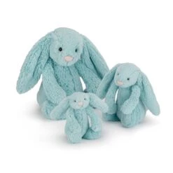 JellyCat Bashful Aqua Bunny - Medium H31cm -JELLYCAT Store soft toys jellycat bashful aqua bunny medium h31cm 4